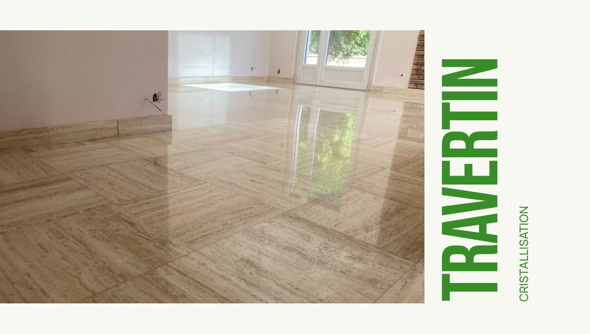 poncer travertin cristallisation