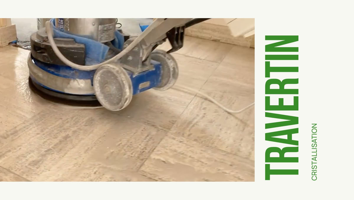 poncer travertin cristallisation