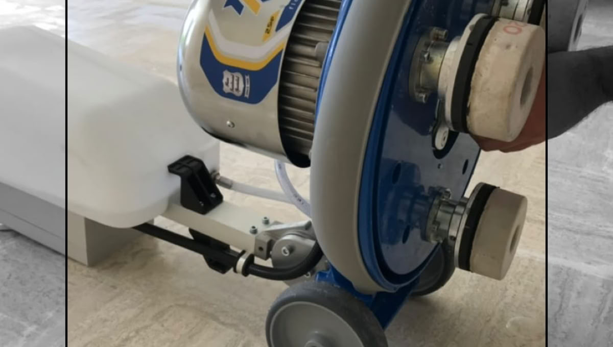 poncer travertin cristallisation