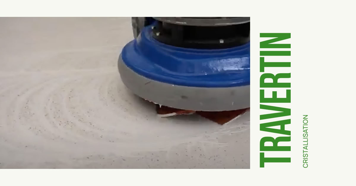 poncer travertin cristallisation