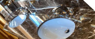 rénovation et cristallisation vasques en marbre