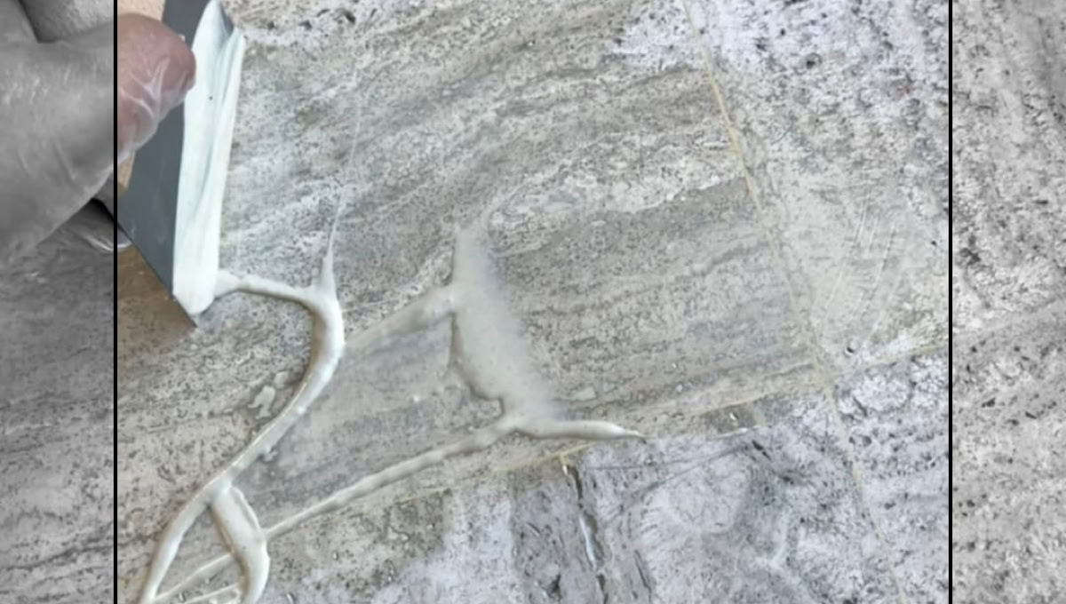 poncer travertin cristallisation