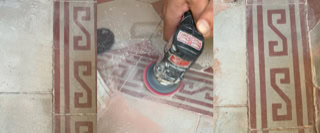 carreaux ciment poncage cristallisation