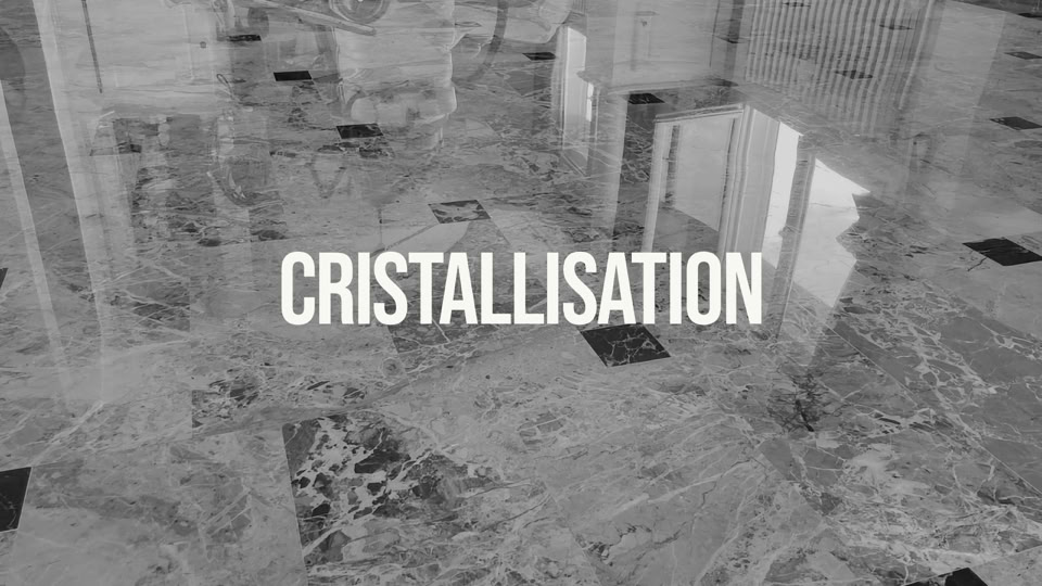 poncer travertin cristallisation