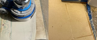 Carreaux ciment Poncage et cristallisation