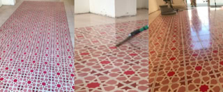 Carreaux ciment Poncage et cristallisation