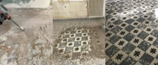 Carreaux ciment Poncage et cristallisation