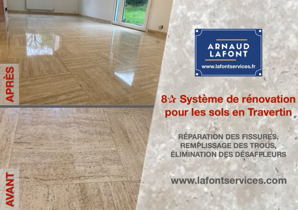 poncer travertin cristallisation