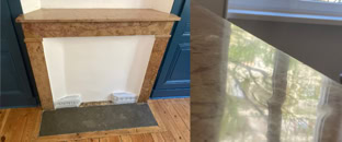 Rénovation de cheminée en marbre