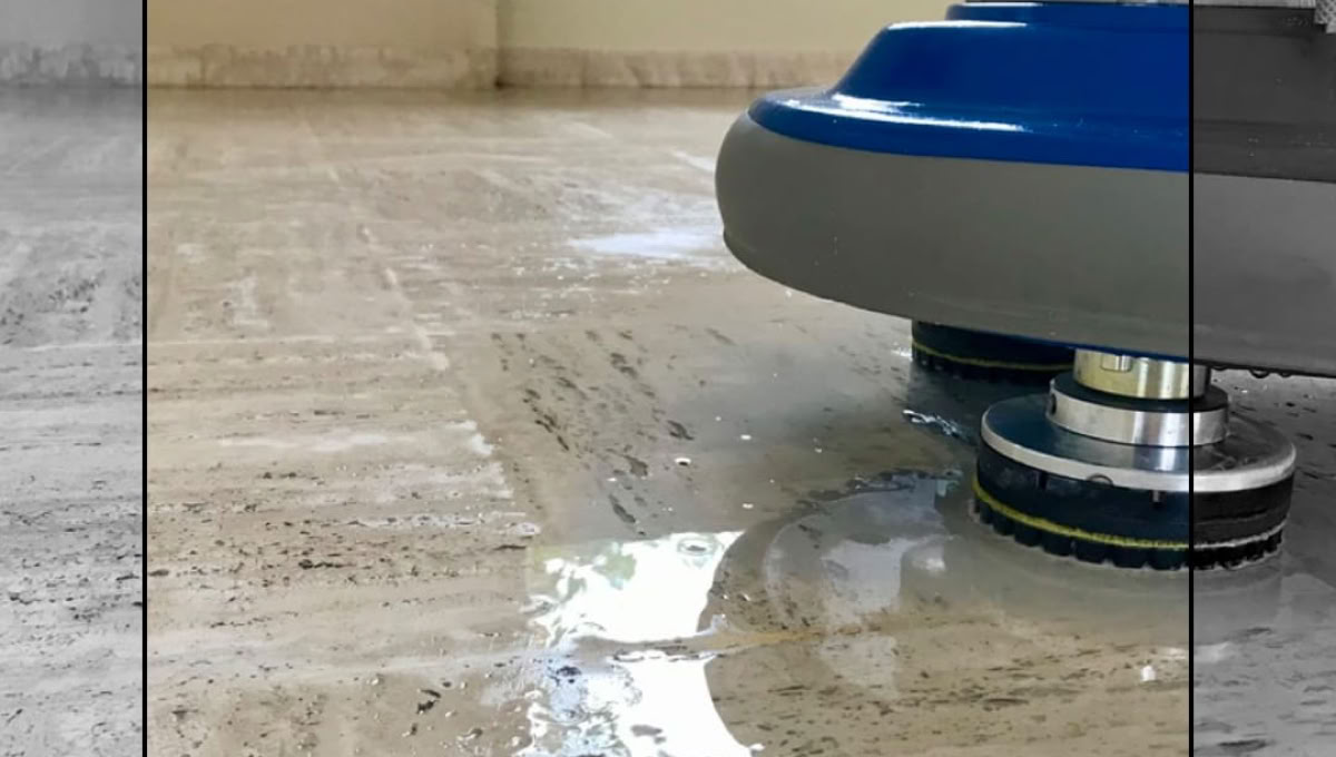 poncer travertin cristallisation