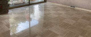 poncer travertin cristallisation